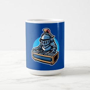 Knight Turntablist - Medieval DJ Cartoon Design Coffee Mug