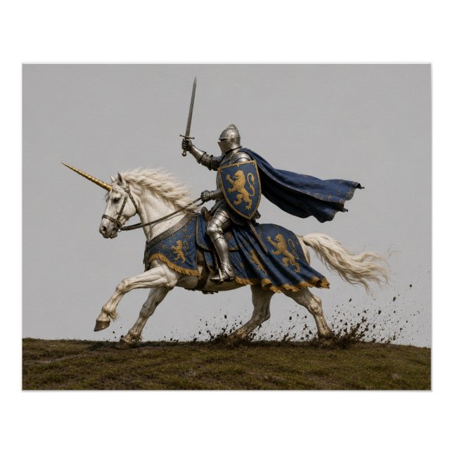 Knight Unicorn Poster (Front)