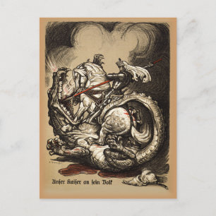 Knight vs. Dragon Postcard