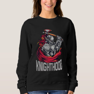 Knightcore Aesthetic Medieval Fantasy Templar Swo Sweatshirt