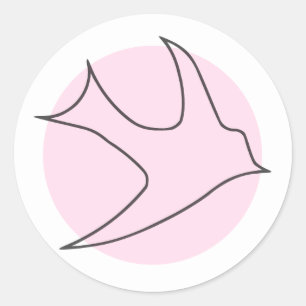 Knightingales Round Sticker (Pink)