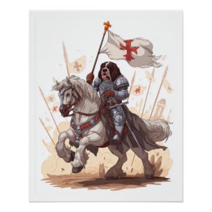 Knightly Newfoundland � Royal Dog Armor Poster