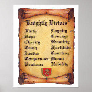 Knightly Virtues Poster