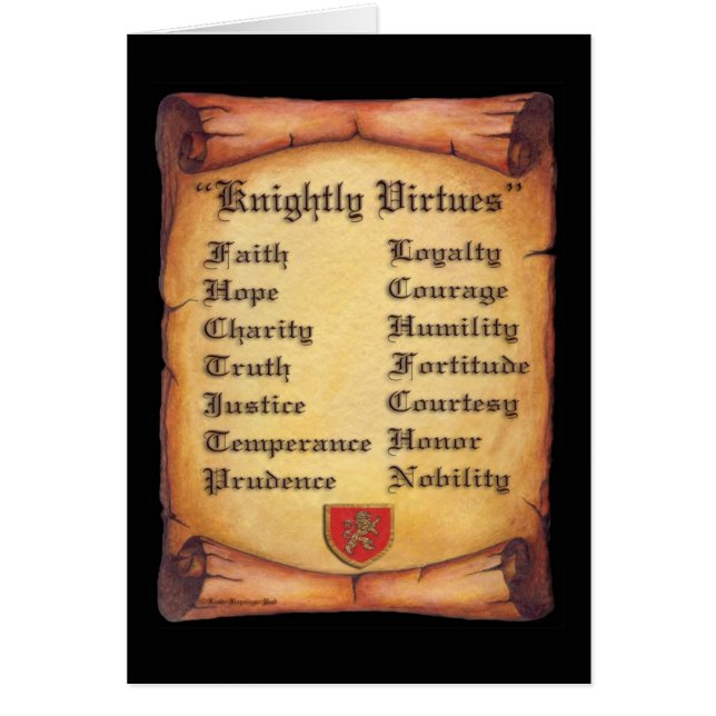 Knightly Virtues Scroll (Front)