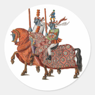 Knights are made for Love Classic Round Sticker