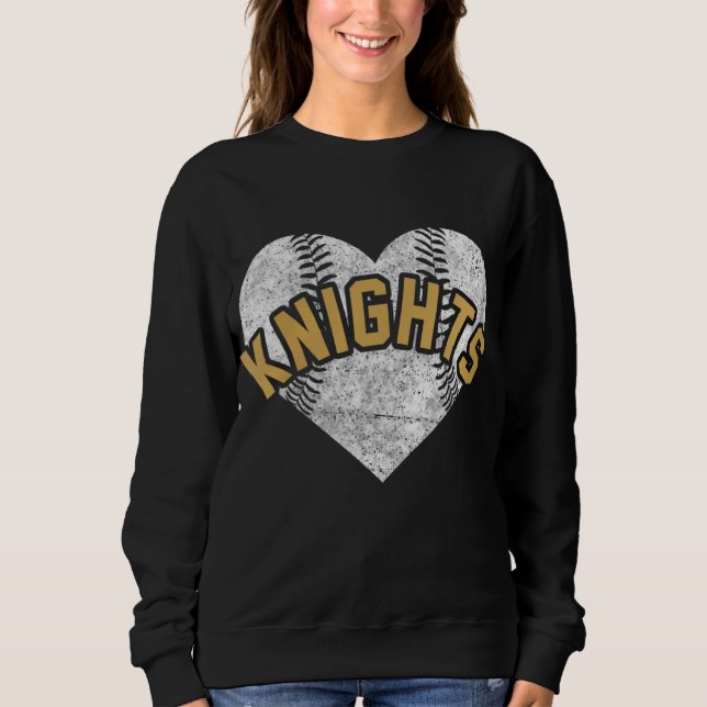 Knights Baseball Softball High School Team Mascot  Sweatshirt (Front)