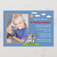 Knights Castle Birthday Party Invitation