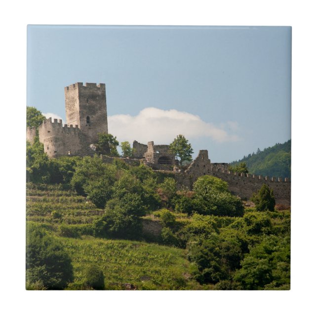 Knight's Castle in Wachau Austria Ceramic Tile (Front)
