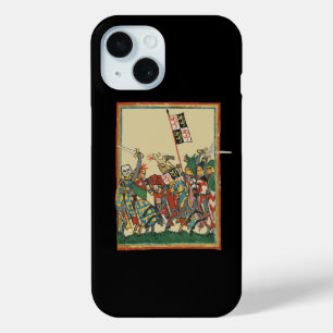 Knights Charging, 14th Century Codex Manesse iPhone 15 Case