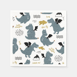 Knights & Dragons Fairytale Birthday Party Napkin