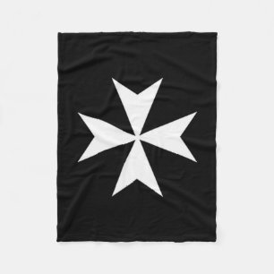 Knights Hospitaller Maltese Cross Catholic Christi Fleece Blanket