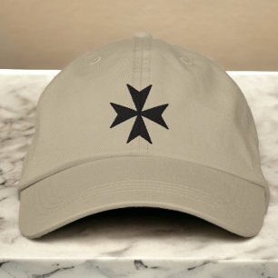 Knights Hospitaller Maltese Cross Embroidered Hat