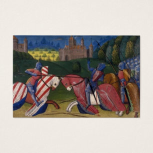 Knights jousting mediaeval combat illustration