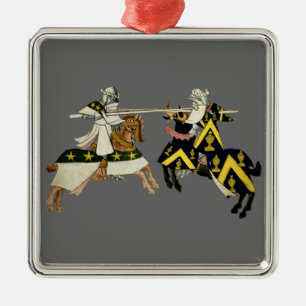 KNIGHTS JOUSTING METAL TREE DECORATION