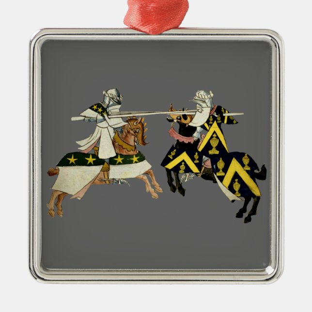 KNIGHTS JOUSTING METAL TREE DECORATION (Front)