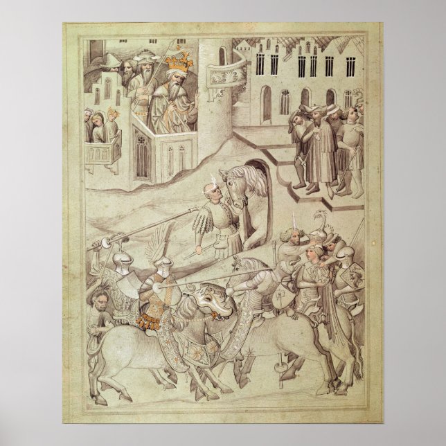 Knights jousting possibly in the Hippodrome Poster (Front)