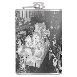 Knights of Babylon New Orleans Mardigras 1955  Hip Flask