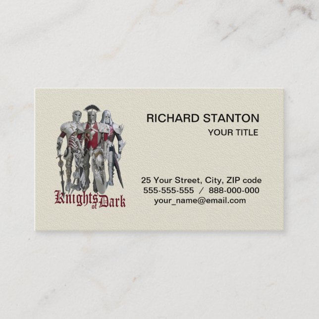 Knights of Dark Business Card (Front)