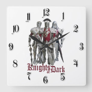 Knights of Dark Square Wall Clock