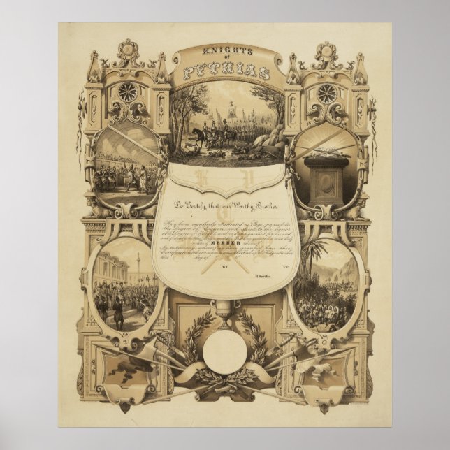 Knights of Pythias by James Fuller Queen Poster (Front)