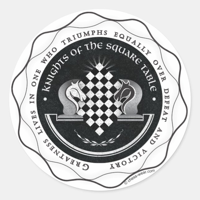 Knights of the Square Table - Greatness Quote Classic Round Sticker (Front)
