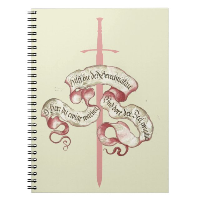 Knight's Prayer with Sword Notebook (Front)
