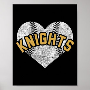 Knights Sell Softll Shirt High School Team Mascot Poster