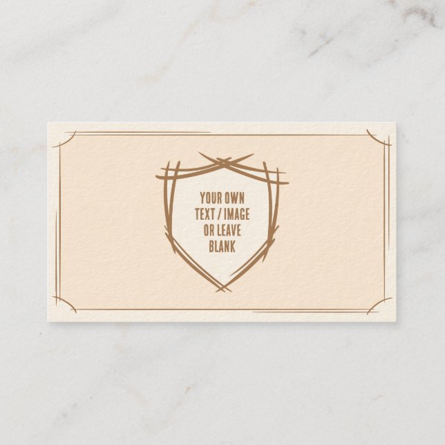 Knight's shield. Coat of arms. Safety badge. Business Card (Back)