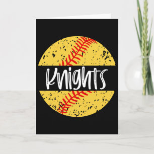 Knights Softll Team Mascot School Spirit Game Day  Card