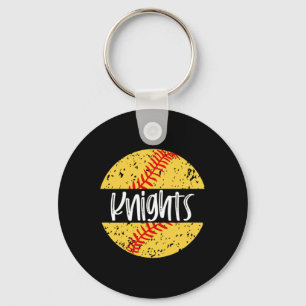 Knights Softll Team Mascot School Spirit Game Day Key Ring