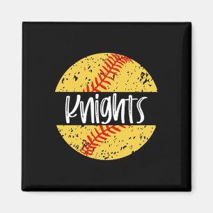 Knights Softll Team Mascot School Spirit Game Day Magnet
