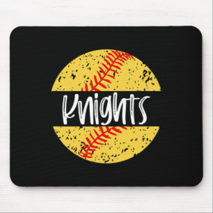 Knights Softll Team Mascot School Spirit Game Day Mouse Pad