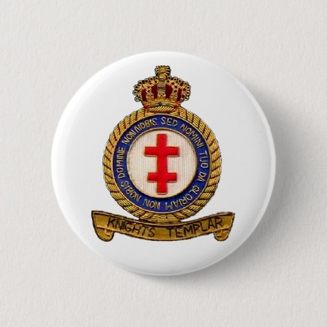 KNIGHTS TEMPLAR 6 CM ROUND BADGE (Front)