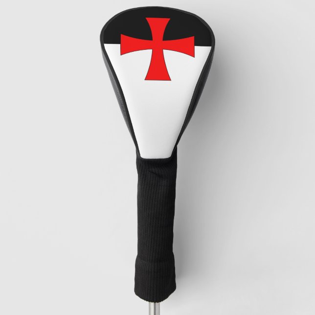 Knights Templar battle flag Golf Head Cover (Front)