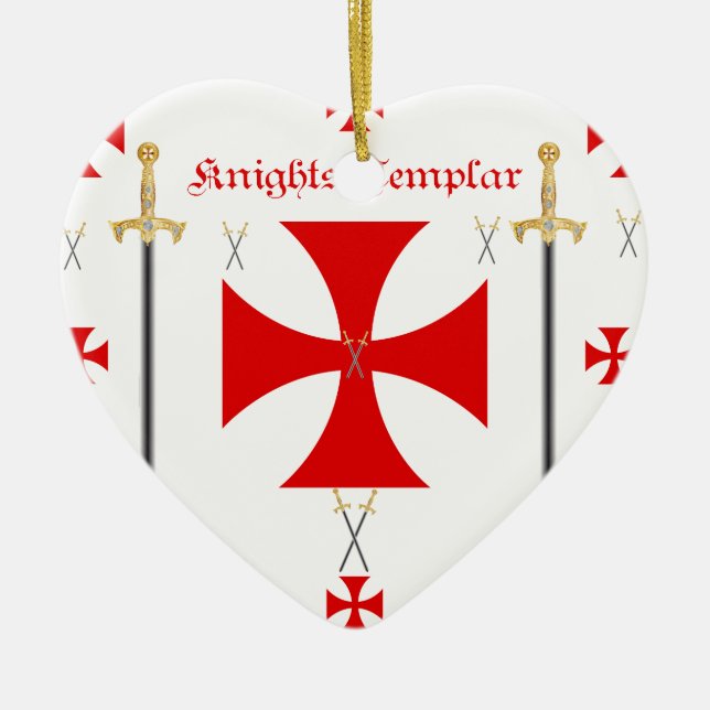 Knights Templar Ceramic Ornament (Front)