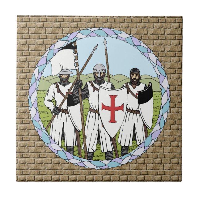 Knights Templar Ceramic Tile (Front)
