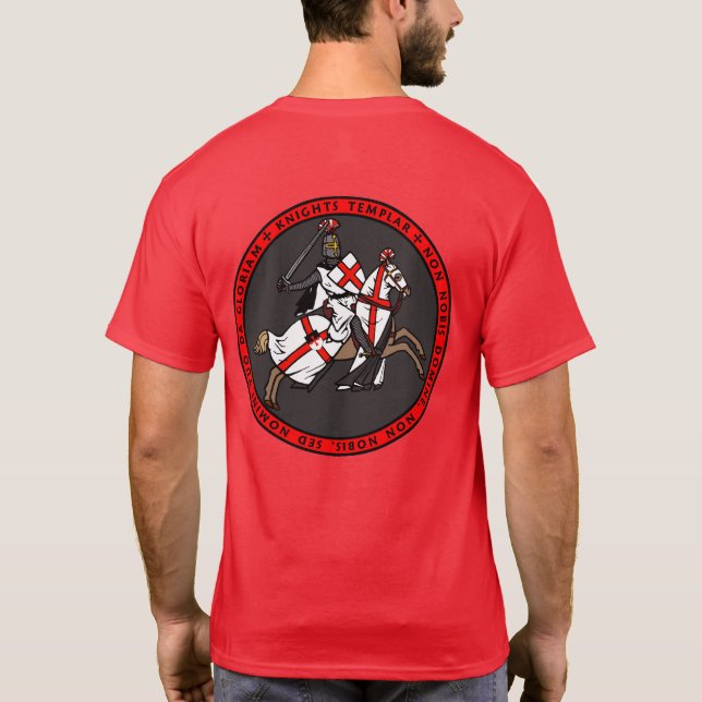 Knights Templar Charging Seal Shirt (Back)