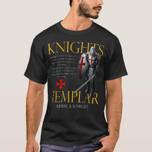 Knights Templar Christian Warrior For God T-Shirt