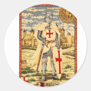 KNIGHTS TEMPLAR CLASSIC CLASSIC ROUND STICKER