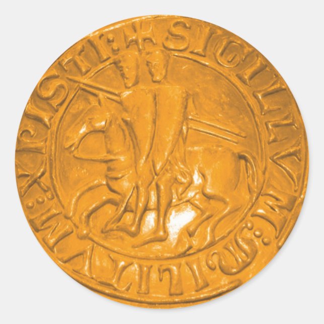 Knights Templar Classic Round Sticker (Front)