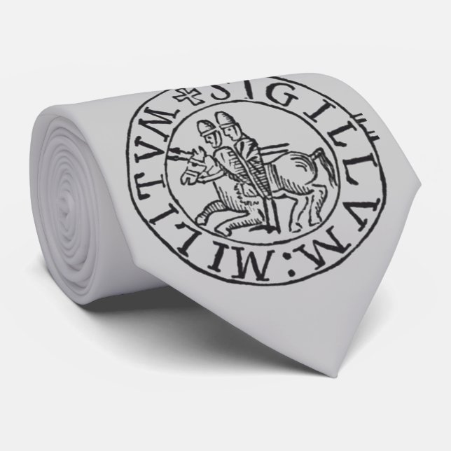 Knights Templar Coat of Arms Tie (Rolled)