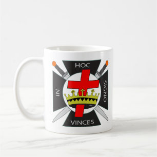 Knights Templar coffee cup, IN HOC SIGNO VINCES Coffee Mug