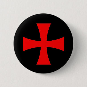 Knights Templar Cross [ Scottish ] 6 Cm Round Badge