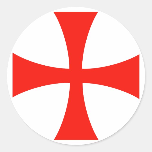 Knight's* Templar Cross Sticker (Front)