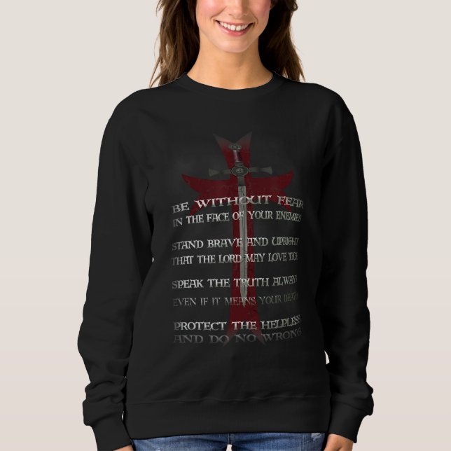 Knights Templar Crusader Cross Ring Order Be Witho Sweatshirt (Front)