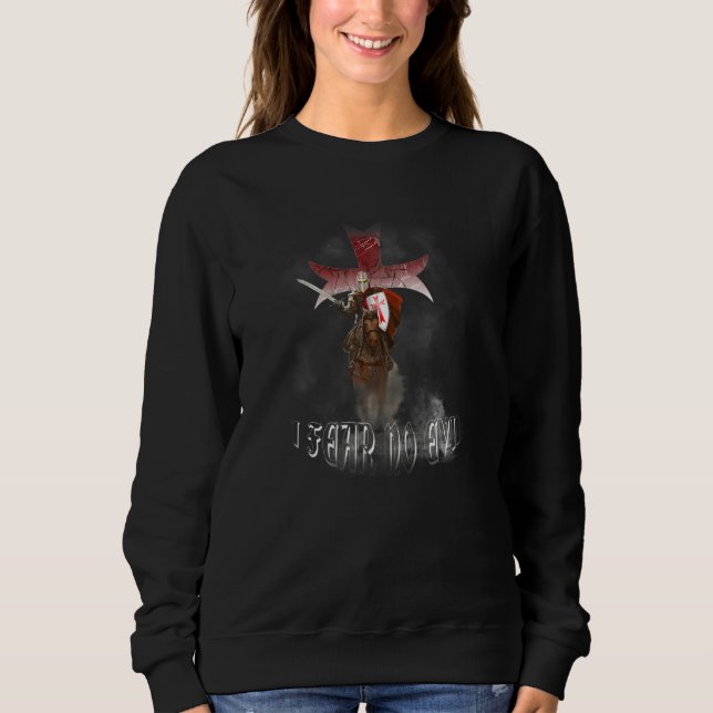 Knights Templar Crusader Cross Ring Order I Fear N Sweatshirt (Front)