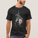 Knights Templar Crusader Warrior T-shirt<br><div class="desc">Add some fun to your knights templar wardrobe with this great Crusader Warrior design. Can be a cool idea for a templar costume theme party,  cosplay or a Renaissance fair or give it as the perfect gift!</div>