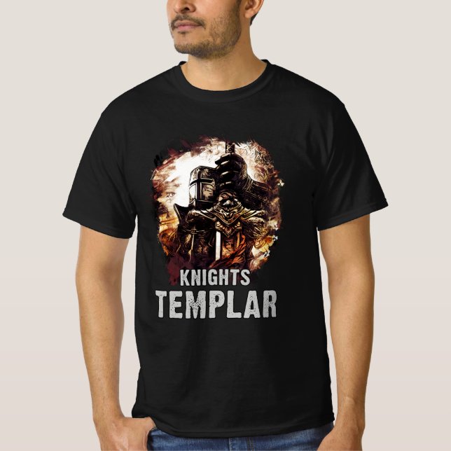Knights Templar Epic Crusader Warriors of Christ T-Shirt (Front)