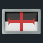 Knights Templar Flag Belt Buckle<br><div class="desc">Knights Templar Flag. crusades, flag, flag of the knights templar, holy grail, knights, knights templar, middle ages, noblemen, poor fellow soldiers of christ, templar knights, templar</div>