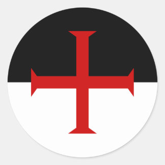 Knights Templar Flag Classic Round Sticker